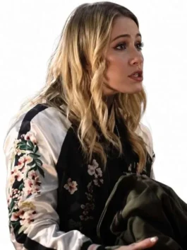 All Night Wrong Maria Bakalova Varsity Jacket Close-Up View