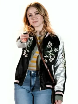 All Night Wrong Maria Bakalova Varsity Jacket Front View