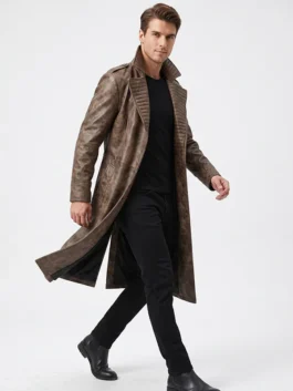 Brown Avengers Doomsday Remy LeBeau Leather Coat worn by Channing Tatum as the iconic Gambit character in Avengers Doomsday 2026