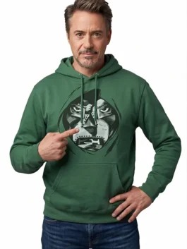 Green Avengers Doomsday Robert Downey Jr Green Hoodie inspired by Robert Downey Jr's iconic Doctor Doom character in Avengers Doomsday
