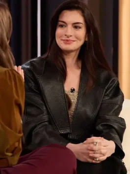 Barrymore Anne Hathaway Cropped Jacket Close-Up View