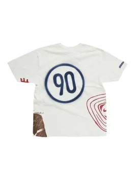 Clean back view of the multicolor polyester CJ X Nike Athletes Haaland Tee showcasing premium fabric panels.