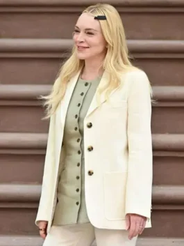 Count My Lies Violet Lockhart Off White Blazer Front View