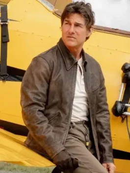 Brown Digger 2026 Tom Cruise Leather Jacket worn by Tom Cruise as Digger Rockwell in the highly anticipated 2026 film Digger