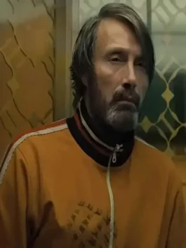 Dust Bunny Mads Mikkelsen Tracksuit Close-Up View