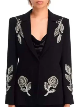 Dutton Ranch Annette Bening Floral Blazer Close-Up View