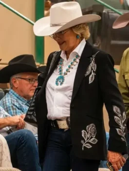 Dutton Ranch Annette Bening Floral Blazer Side View
