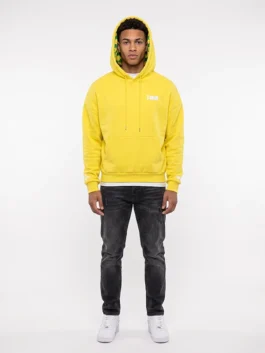 Premium yellow fleece FIFA World Cup 2026 Brazil Hoodie featuring a pullover style and warm kangaroo pockets.