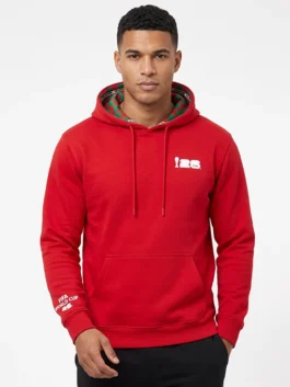 Premium fleece FIFA World Cup 2026 Morocco Hoodie with protective hooded collar and comfortable pullover style.