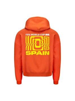Clean back view of the fleece FIFA World Cup 2026 Spain Hoodie showcasing smooth seams and premium fabric drape.
