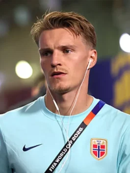 Clear front view of the FIFA World Cup Norway Blue T-Shirt showing its round neck and clean pullover design.