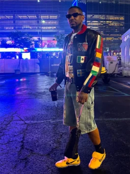 Full view of the Fabolous World Cup Leather Jacket