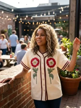 Five Star Weekend Regina Hall Floral Top Front View