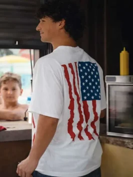 Gabriel LaBelle Snack Shack USA Flag T-Shirt Back View