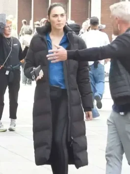 Gal Gadot The Runner Puffer Coat Front View