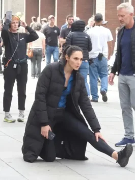 Gal Gadot The Runner Puffer Coat Look