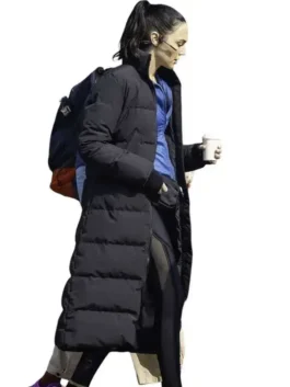 Gal Gadot The Runner Puffer Coat Side View