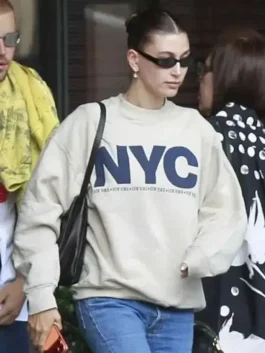 Hailey Bieber NYC Sweatshirt Front View
