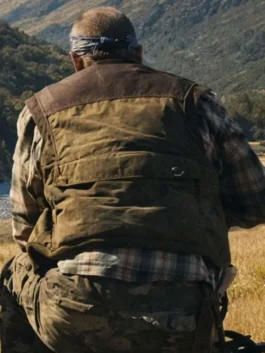 Back view of Heart of the Beast 2026 Brad Pitt Brown Vest featuring a clean sleeveless profile and rugged brown styling