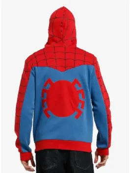 Hot Topic Spiderman Zip Up Hoodie