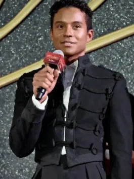 Jaafar Jackson Michael Premiere Black Jacket Design View