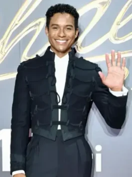 Jaafar Jackson Michael Premiere Black Jacket Front View
