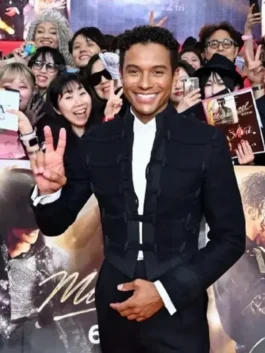 Jaafar Jackson Michael Premiere Black Jacket View Look