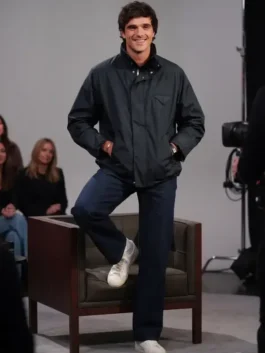 Jacob Elordi Jimmy Kimmel Live Black Jacket Front Look