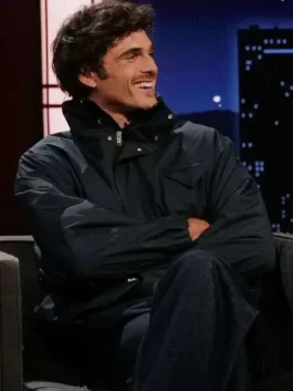 Jacob Elordi Jimmy Kimmel Live Black Jacket Side View