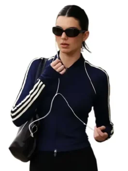 Kendall Jenner 2026 Navy Blue Jacket Front Look