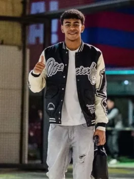 Lamine Yamal Teddy 2026 Varsity Jacket View Look