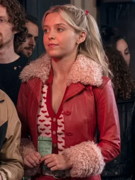 Lexi Minetree Elle Shearling Leather Jacket Close-Up View