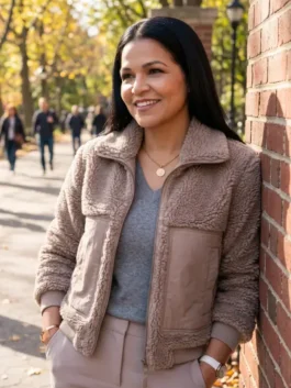 Love It or List It S21 Page Turner Sherpa Jacket Front View