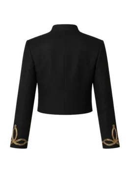 Margot Robbie Embroidered Jacket Back View