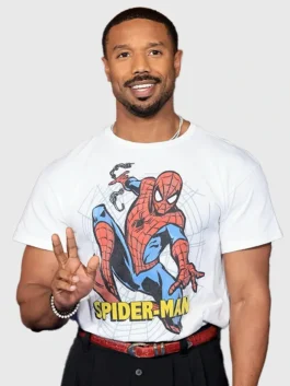 Michael B Jordan SpiderMan Premiere T-Shirt Front View