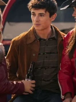 My Life with the Walter Boys Alex Walter Suede Jacket Closure View