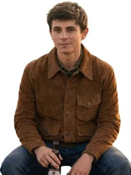 My Life with the Walter Boys Alex Walter Suede Jacket Front Look