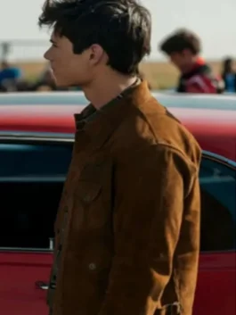 My Life with the Walter Boys Alex Walter Suede Jacket Side View
