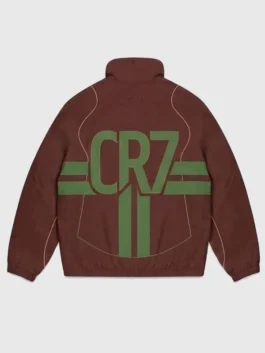 Rear look of Nike x Cristiano Ronaldo One Last Dance Portugal Jacket with a polyester build and full length sleeves.