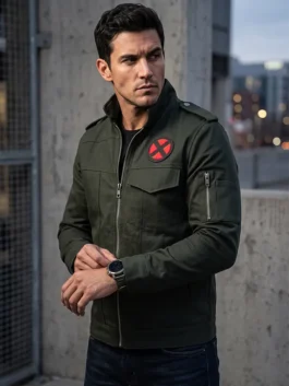 Iconic forest green Patrick Stewart Avengers Doomsday Jacket honoring Patrick Stewart's legendary portrayal of Professor X in Avengers Doomsday