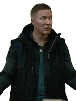 Tommy Egan wearing the black hooded vest over a flannel shirt in Power Book IV: Force.