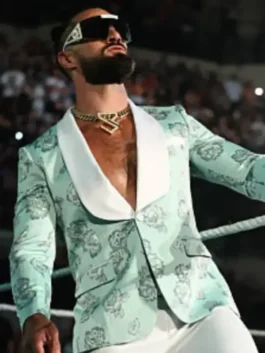 RAW Seth Rollins Floral Blazer Front Look