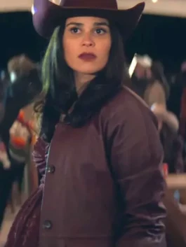 Ransom Canyon Ellie Estevez Burgundy Jacket Front Look