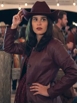 Ransom Canyon S02 Ellie Estevez Leather Jacket Side View