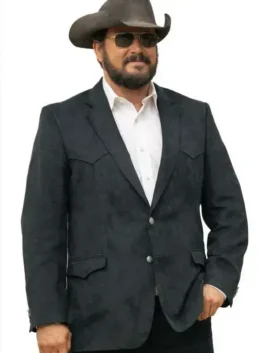 Rip Wheeler Dutton Ranch Black Blazer Front Look
