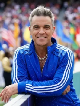 Robbie Williams World Cup Final Tracksuit Close-Up View