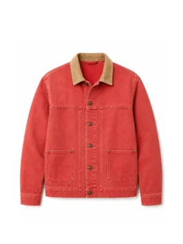 Ryan Gosling ComicCon Red Denim Jacket Front View