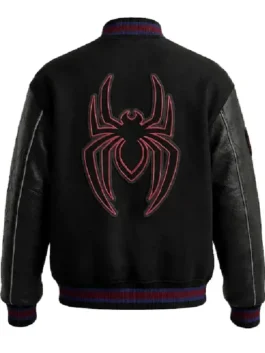 Spider Man Varsity Bomber Jacket Back Design View