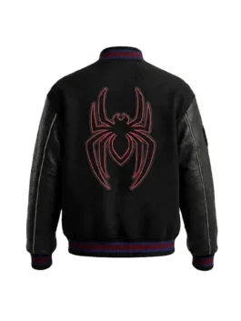 Spider Man Varsity Bomber Jacket Back View