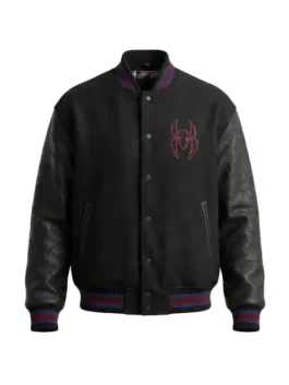 Spider Man Varsity Bomber Jacket Front View
